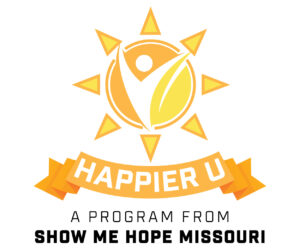 Sun Logo with words Happier U